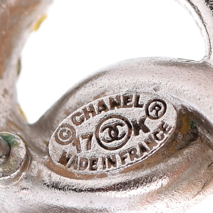 Chanel Iridescent Crystal CC Earrings Multicolor 4 of 7