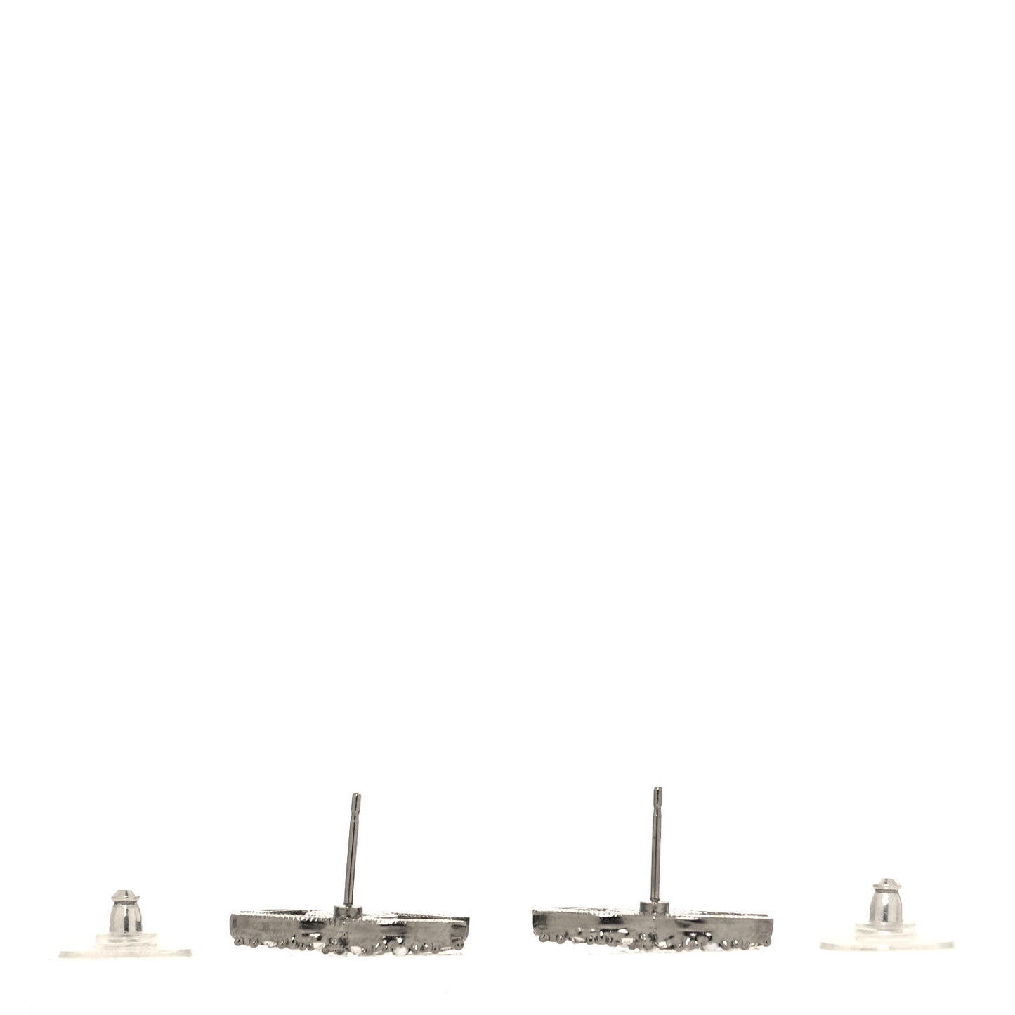 Ruthenium Crystal Pearl Caviar Earrings