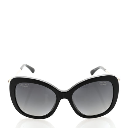 Chanel Acetate Polarized Butterfly Winter Pearl Sunglasses 5339-H-A Black 2 of 8