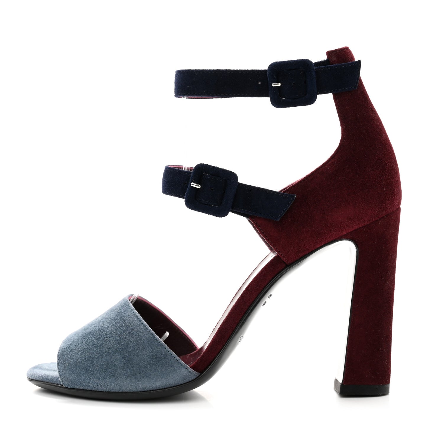 Suede Nora Sandals 36 Bleu Ardoise Marine