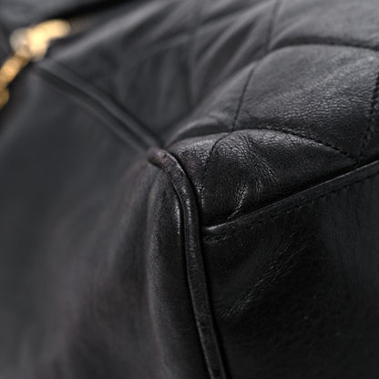 Chanel Lambskin Large Quilted Shopping Tote Black 8 of 15