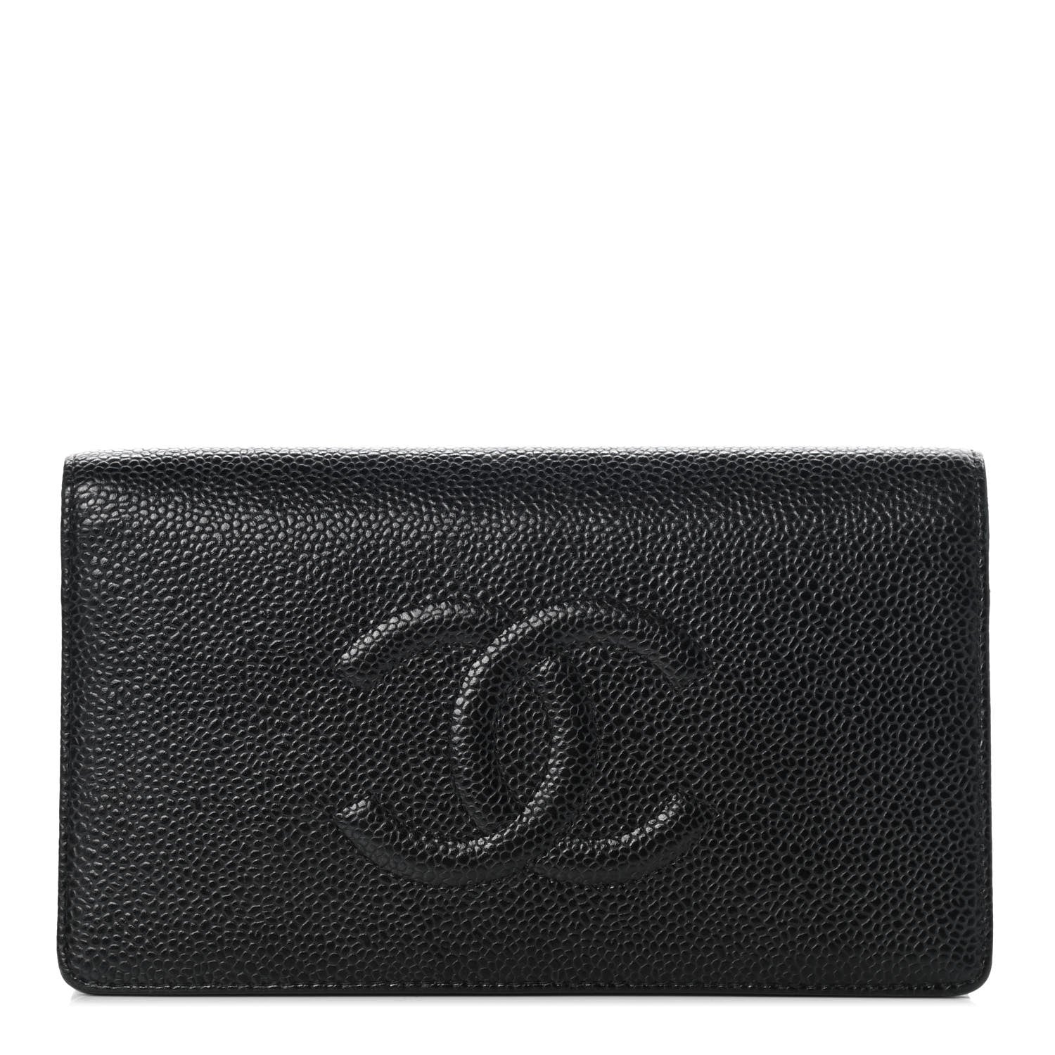 Chanel Caviar Timeless CC Yen Wallet Black 1 of 12