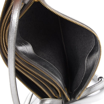 Celine Metallic Lambskin Large Trio Crossbody Bag Silver 8 of 11