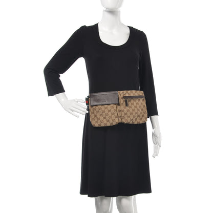 Gucci Monogram Web Belt Bag Dark Brown 2 of 9