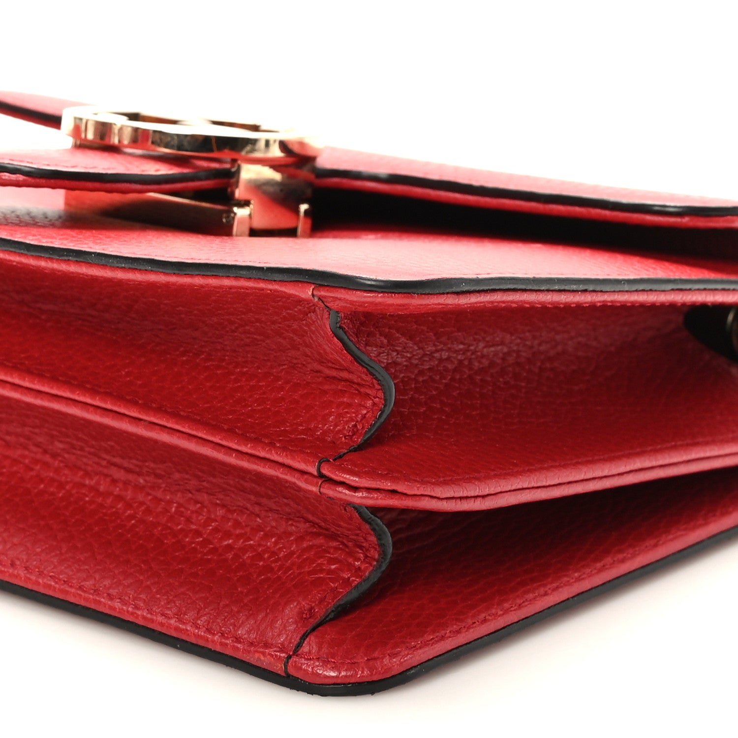 Gucci Dollar Calfskin Small Interlocking G Shoulder Bag Red 9 of 9