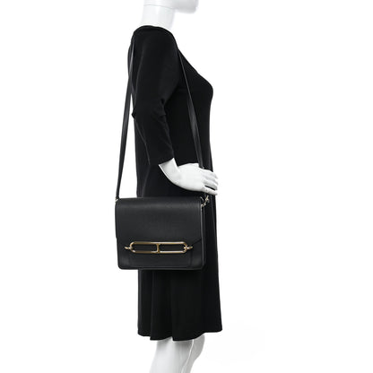 Hermes Taurillon Clemence Sac Roulis 23 Black 2 of 9