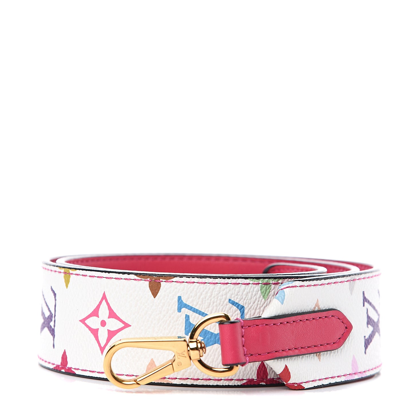 Monogram Multicolor Bandouliere Shoulder Strap White