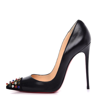 Christian Louboutin Kid Crystal Geo 120 Pumps 36.5 Black 1 of 10