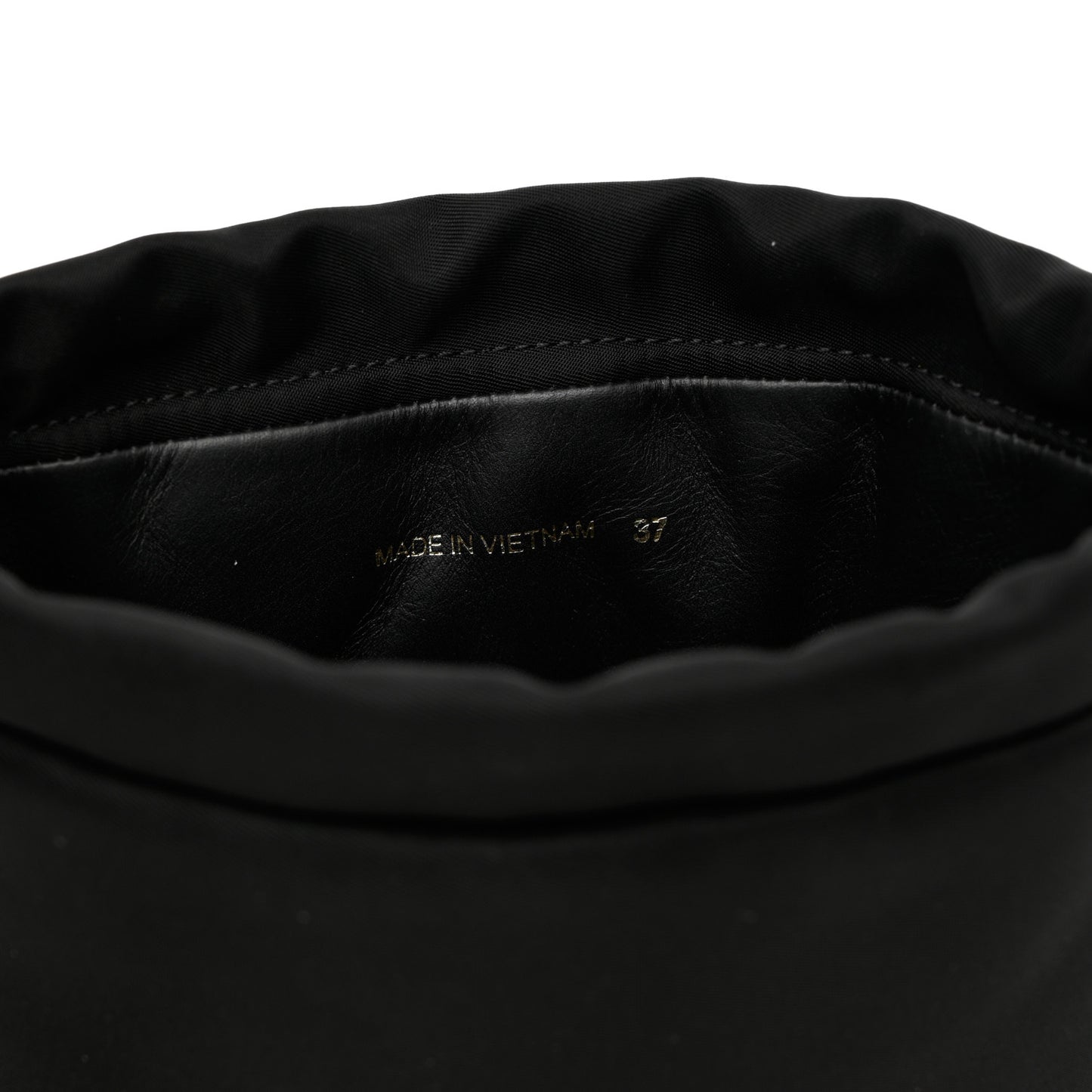 Nylon Metal Triangle Logo Padded Moon Boots 37 Black