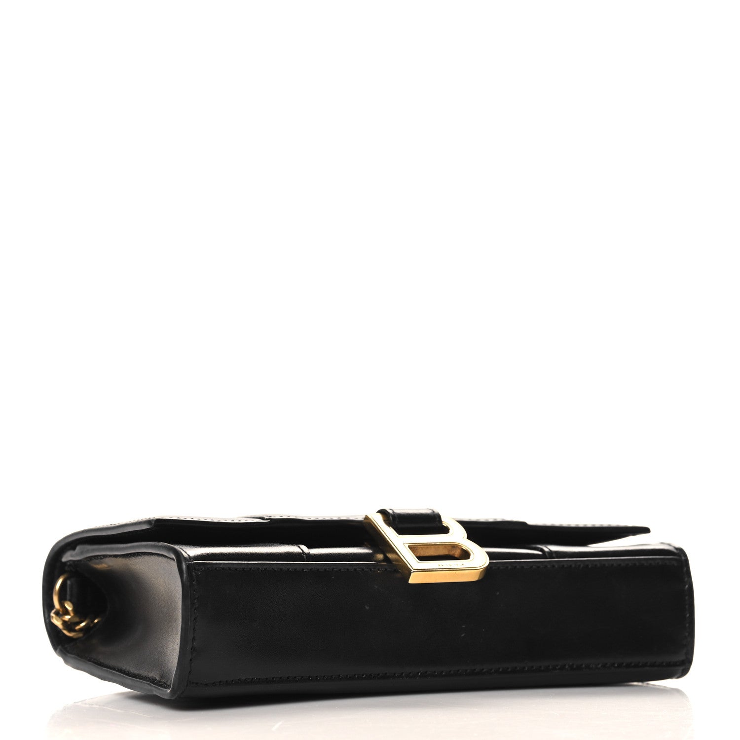 Balenciaga Shiny Box Calfskin Hourglass Chain Bag Black 4 of 12