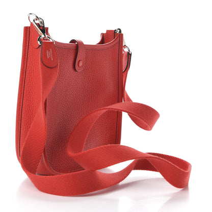 Hermes Taurillon Clemence Evelyne TPM Rouge de Coeur 3 of 9