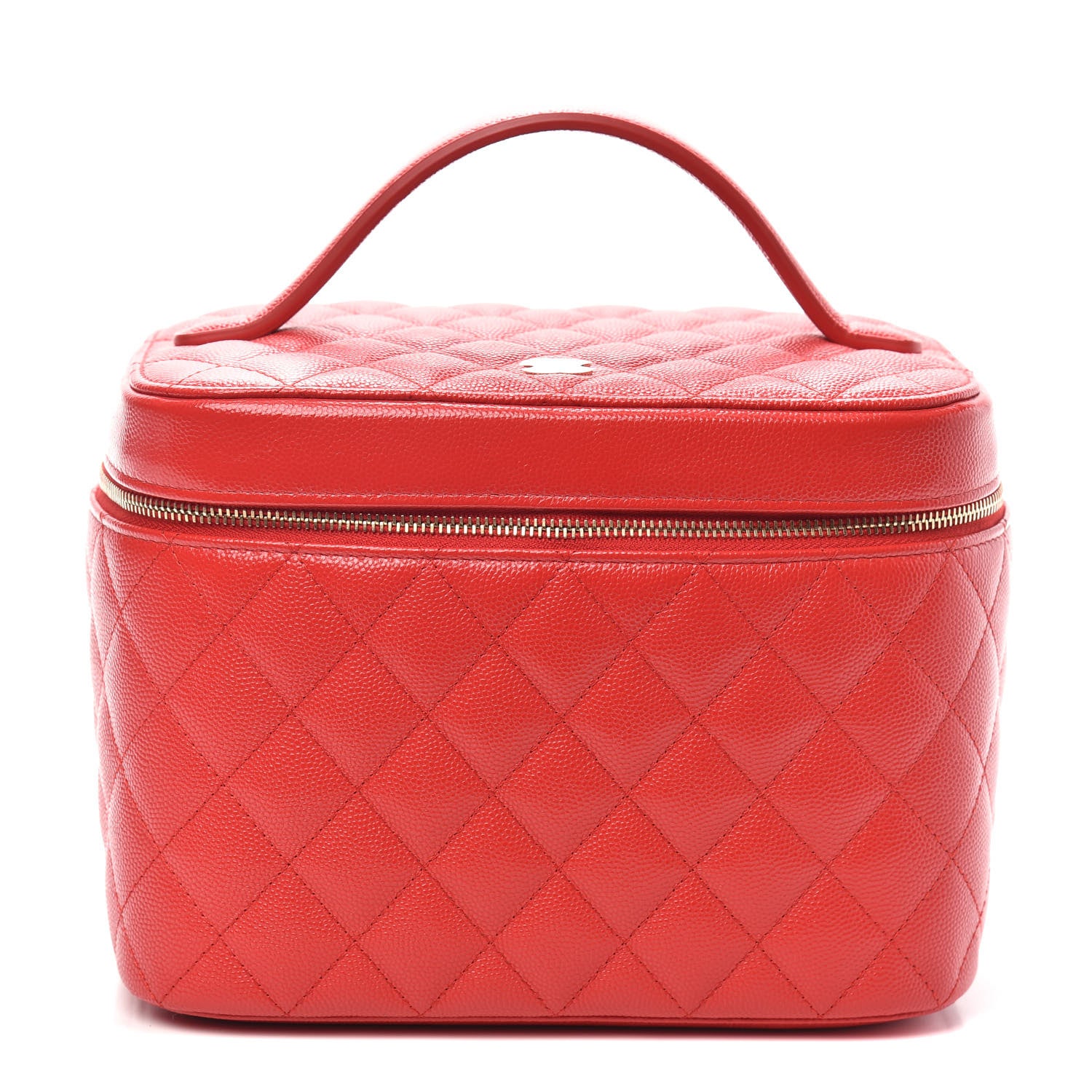 Chanel Caviar Quilted Large Vanity Pouch Red 1 of 9