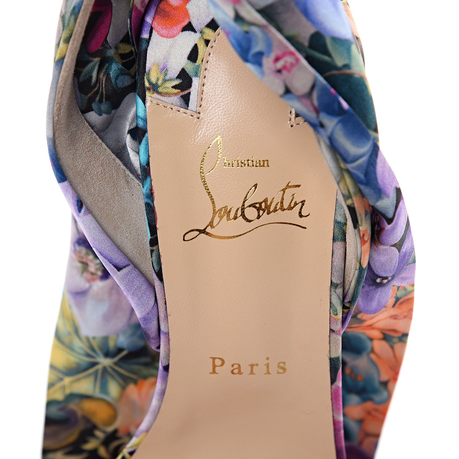 Christian Louboutin Satin Flower Power Du Desert 100 Sandal 39.5 Multicolor 5 of 9