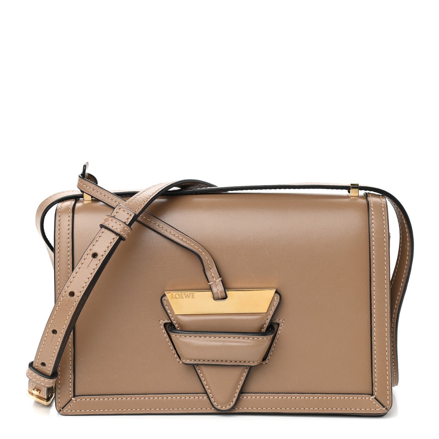 Calfskin Medium Barcelona Shoulder Bag Mink
