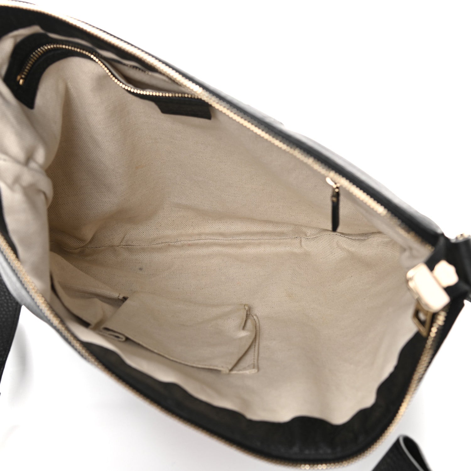 Gucci Pebbled Calfskin Vintage Web Medium Half Moon Hobo Black 5 of 11