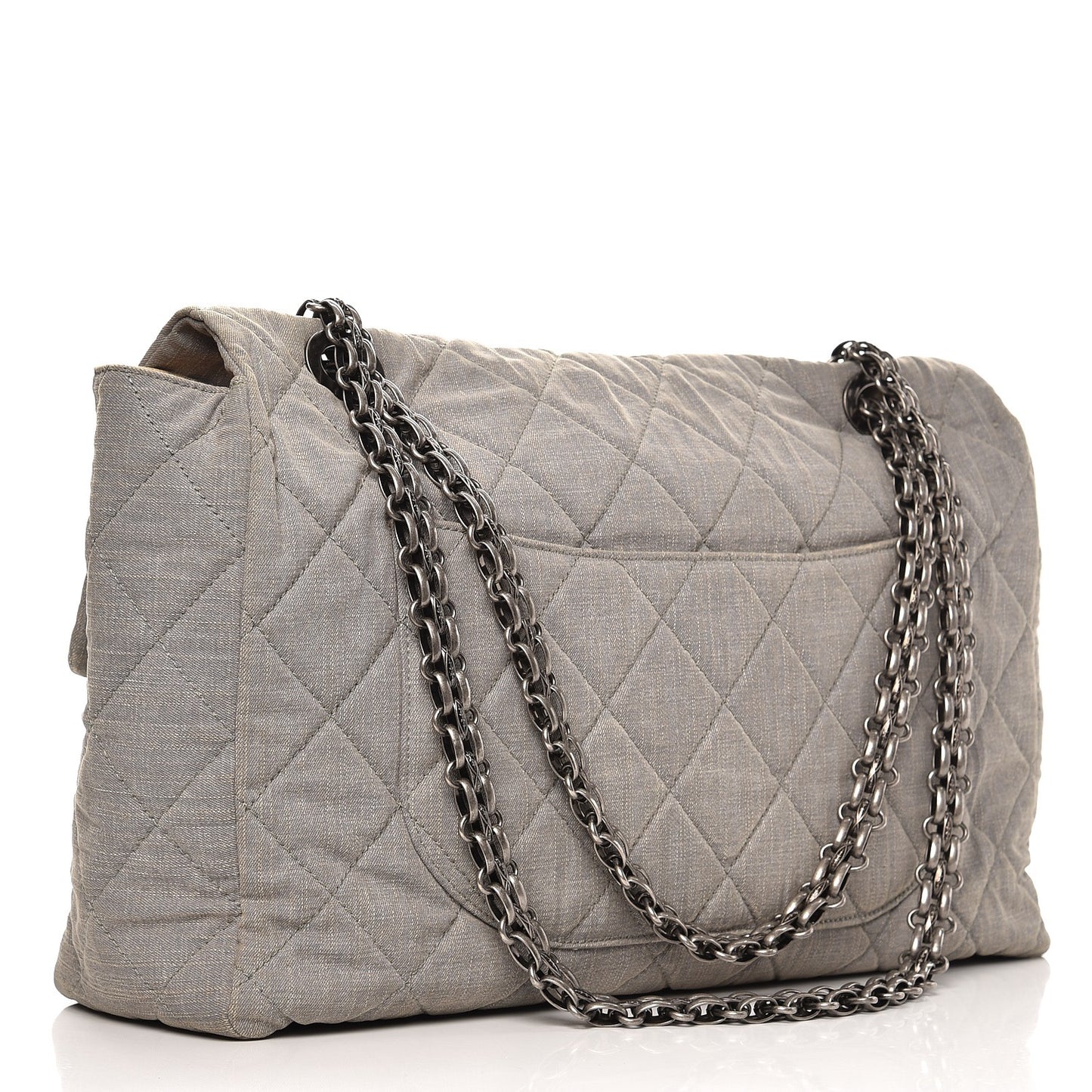Canvas Quilted XXL Reissue Flap Grey