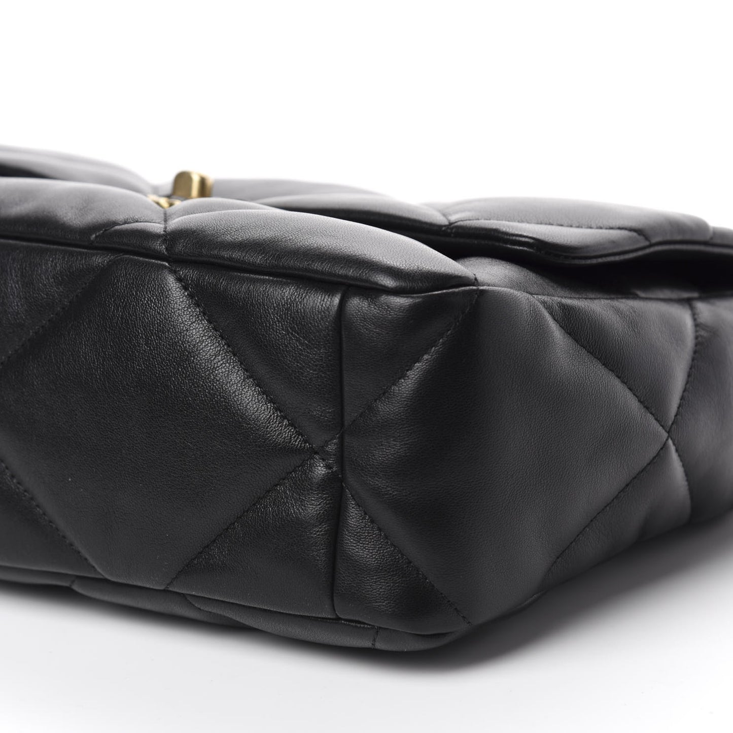 Lambskin Quilted Large 19 Flap Black