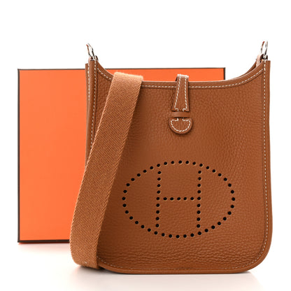 Hermes Taurillon Clemence Evelyne TPM Gold 11 of 11