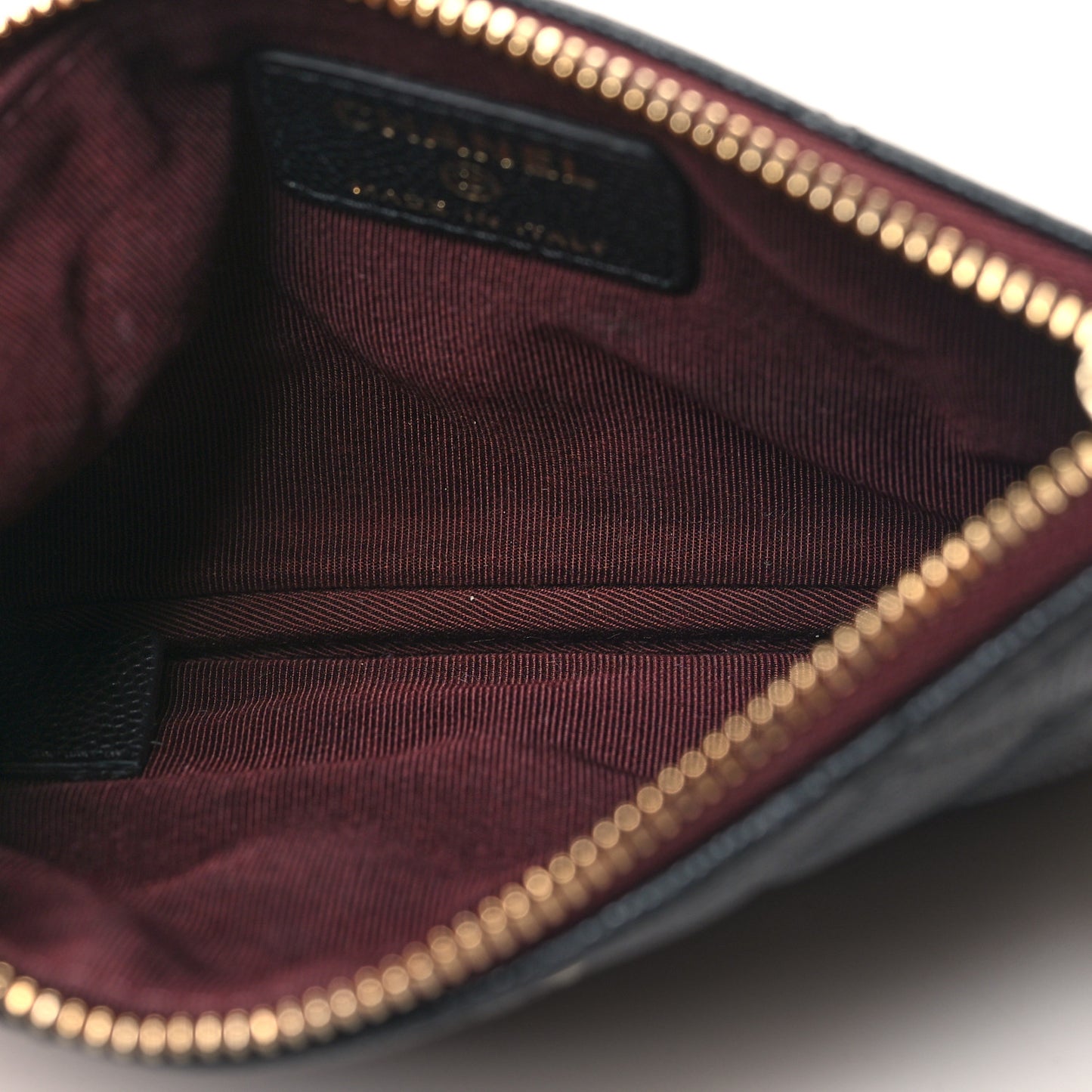 Caviar Quilted Small Cosmetic Case Black