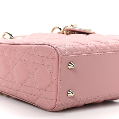 Christian Dior Lambskin Cannage Small My ABCDior Lady Dior Pink 9 of 11