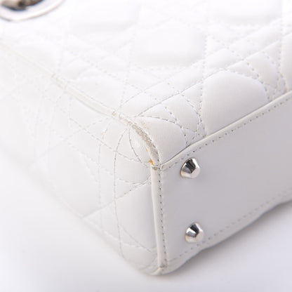 Christian Dior Lambskin Cannage Mini Lady Dior White 9 of 20
