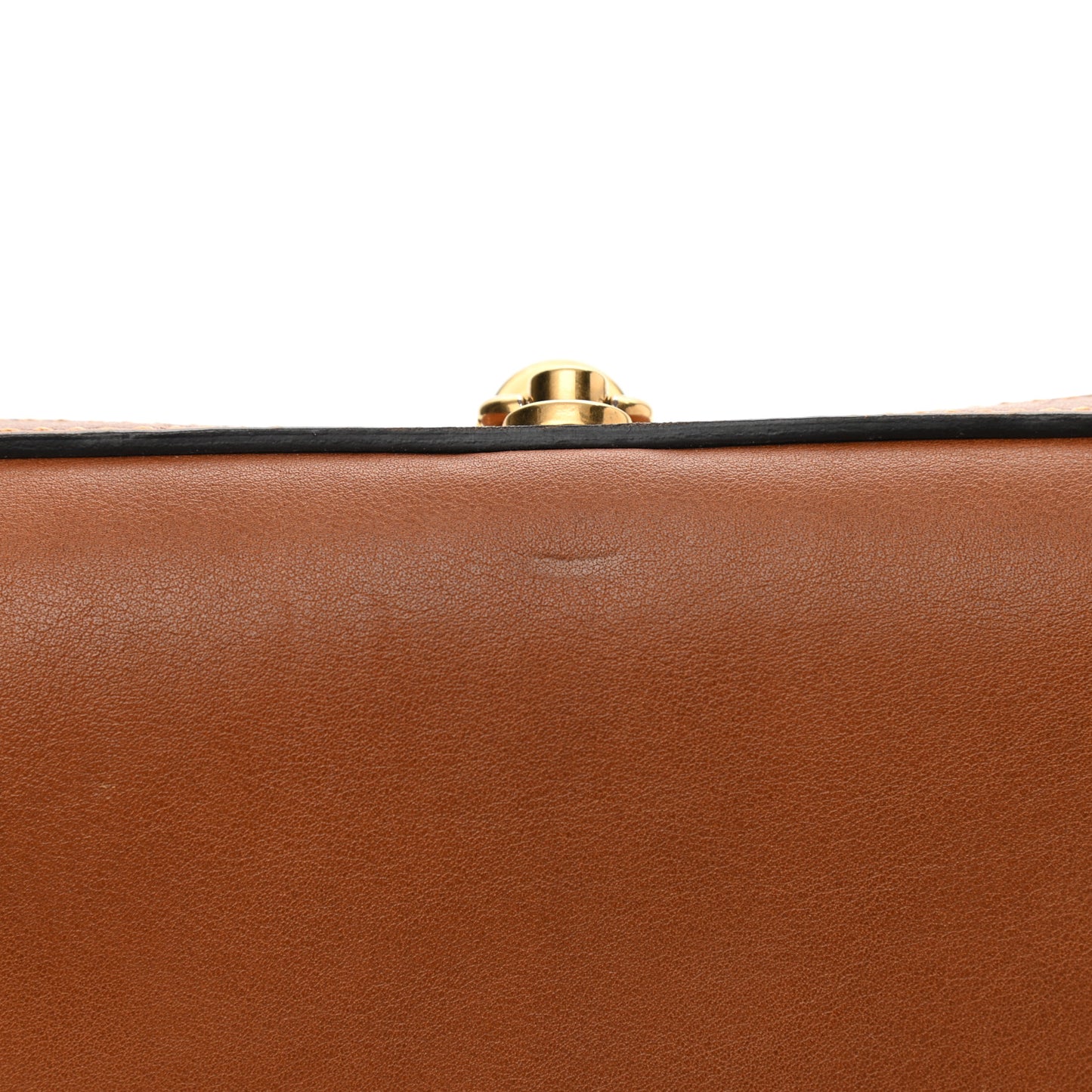 Calfskin Suede Medium Nile Bracelet Bag Caramel