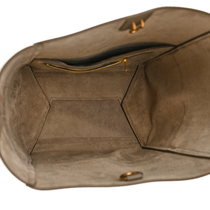 Celine Soft Grained Calfskin Sangle Bucket Bag Taupe 5 of 10
