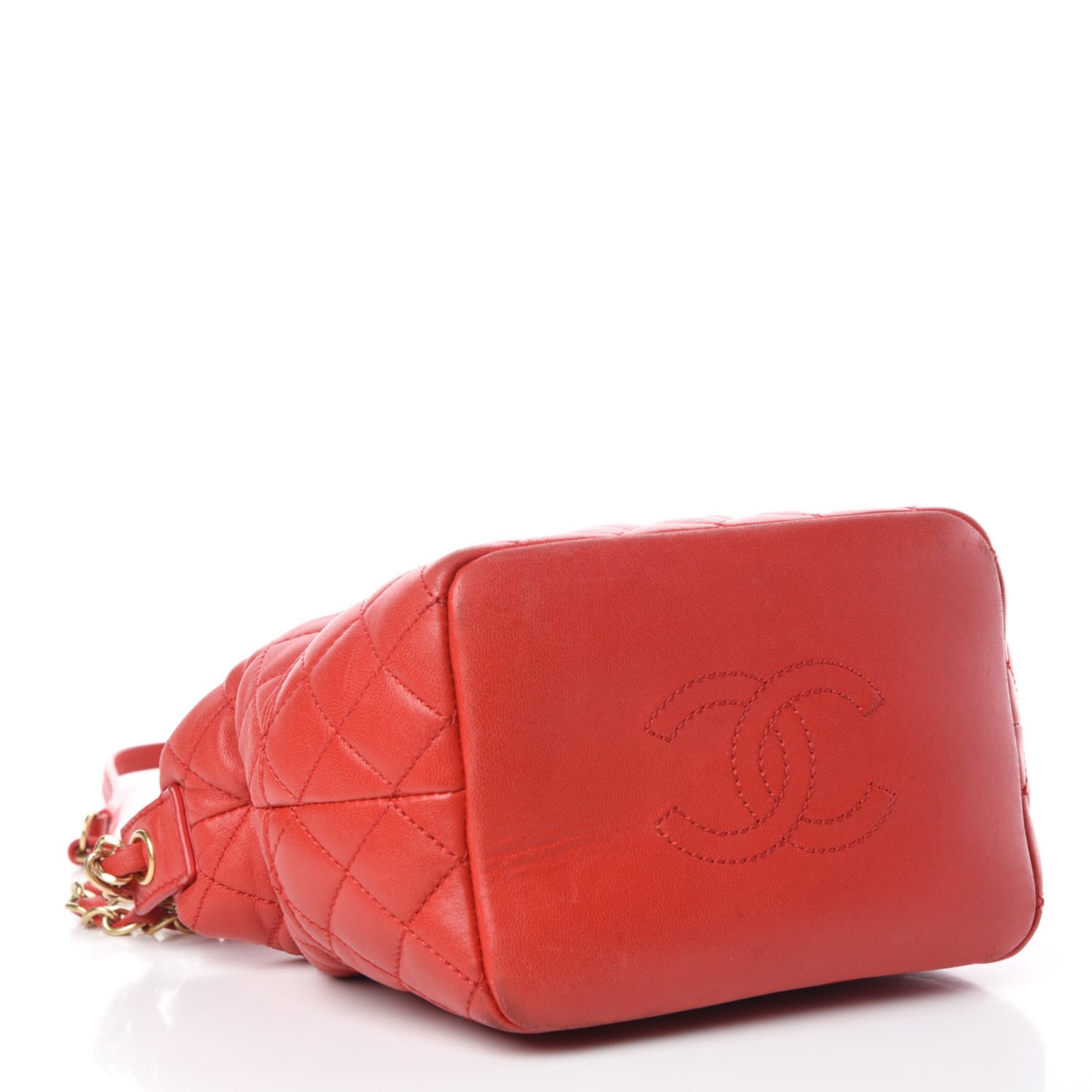 Lambskin Quilted Hobo Red