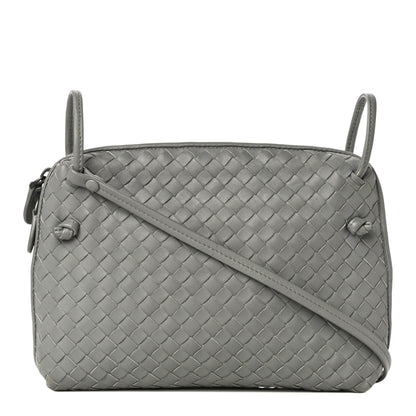 Bottega Veneta Nappa Intrecciato Nodini Crossbody Messenger Light Grey 1 of 13