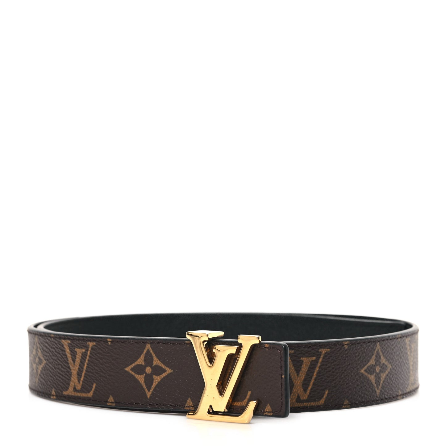 Calfskin Monogram 30mm LV Initiales Reversible Belt 85 34 Black