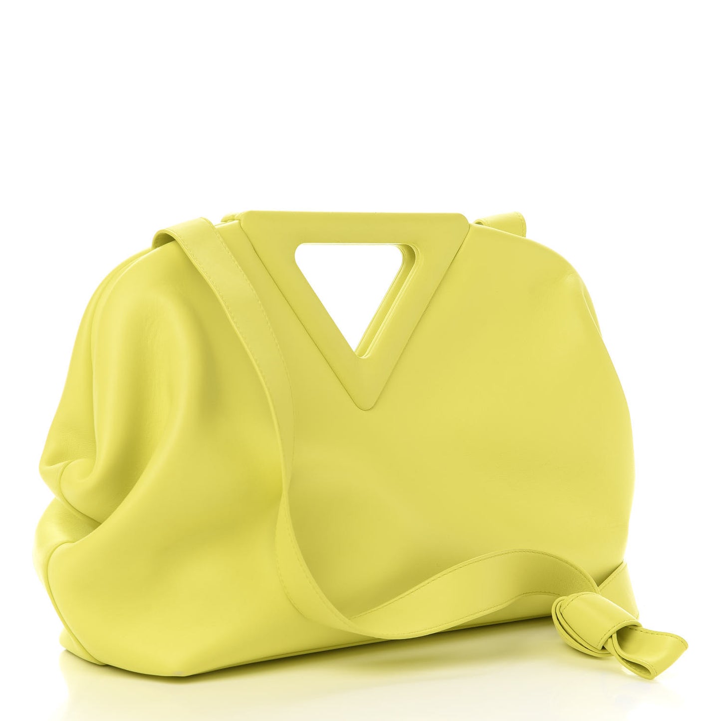 Calfskin Medium The Point Triangle Bag Seagrass