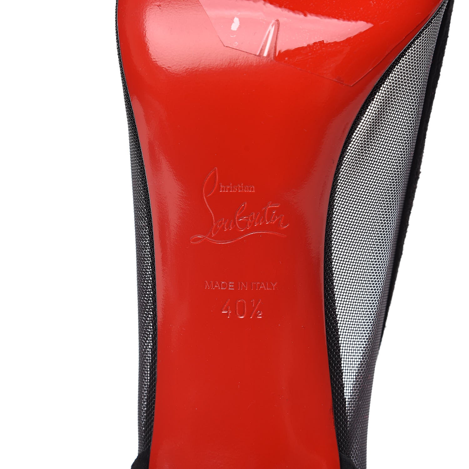 Christian Louboutin Veau Velours Rete Galativi 100 Pumps 40.5 Black 6 of 11