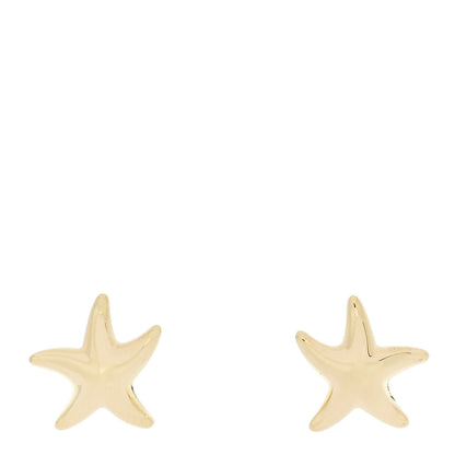 Tiffany 18K Yellow Gold 12mm Elsa Peretti Starfish Earrings 1 of 6