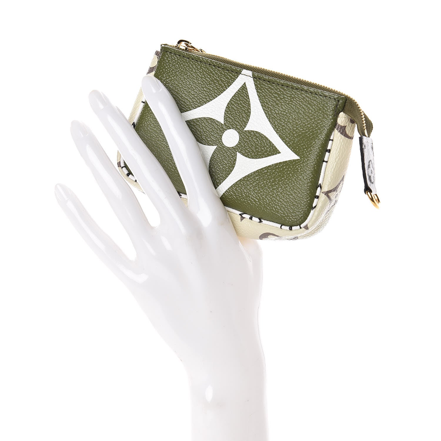 Louis Vuitton Monogram Giant Micro Pochette Accessories Kaki White 3 of 8