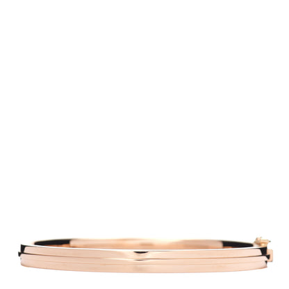 Tiffany 18K Rose Gold Diamond T Hinged Bangle Bracelet 3 of 4