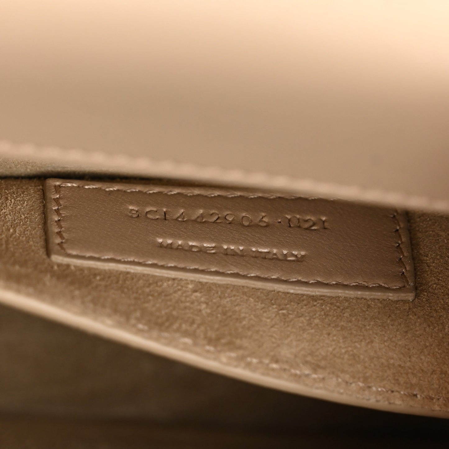Calfskin Medium Monogram Dark Beige