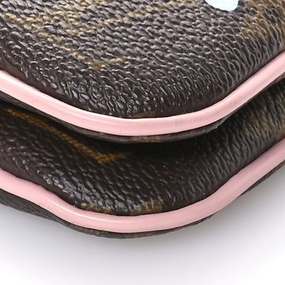 Louis Vuitton Monogram 2020 Christmas Animation Big Wheel Double Zip Pochette Rose Ballerine 10 of 12