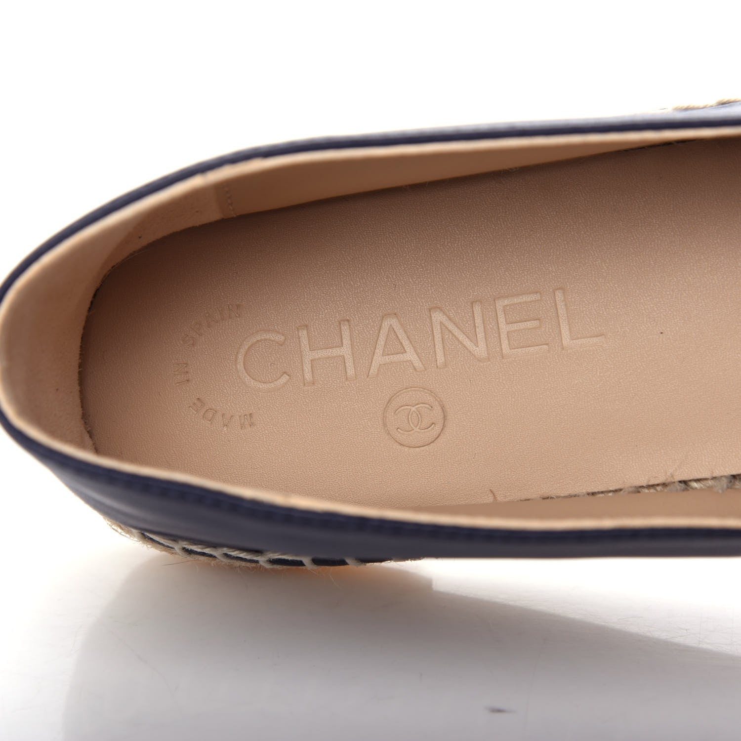 Chanel Lambskin CC Espadrilles 39 Navy Black 8 of 12