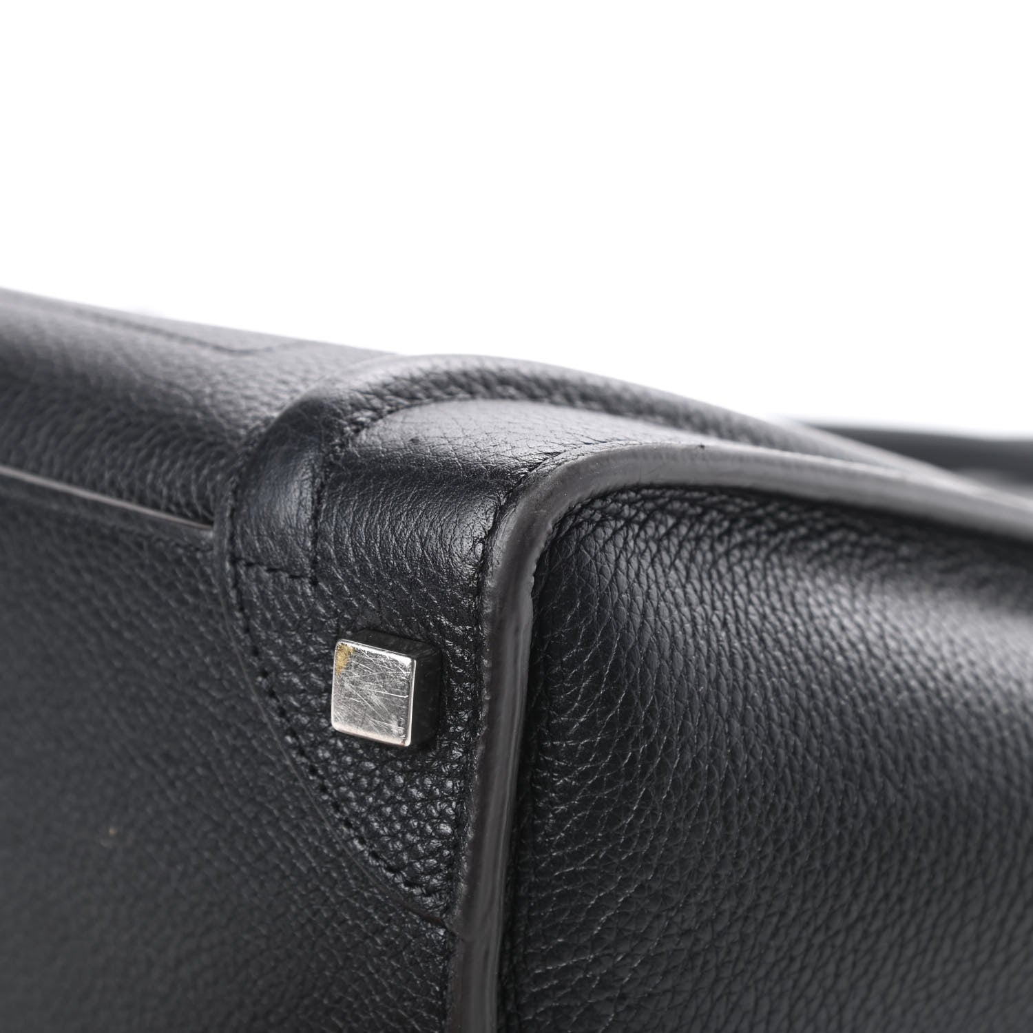Celine Drummed Calfskin Micro Luggage Black 10 of 15