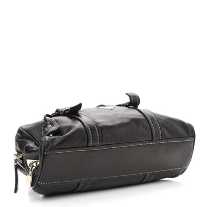 Prada Soft Calf Shoulder Bag Black 4 of 12