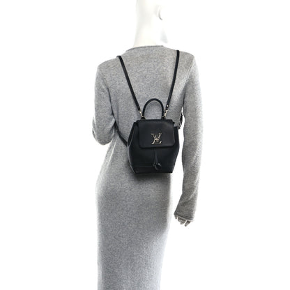 Louis Vuitton Calfskin Lockme Mini Backpack Black 2 of 11