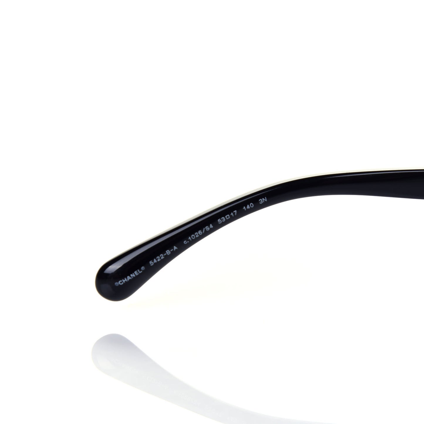 Acetate Strass Square Sunglasses 5422-B-A Black White