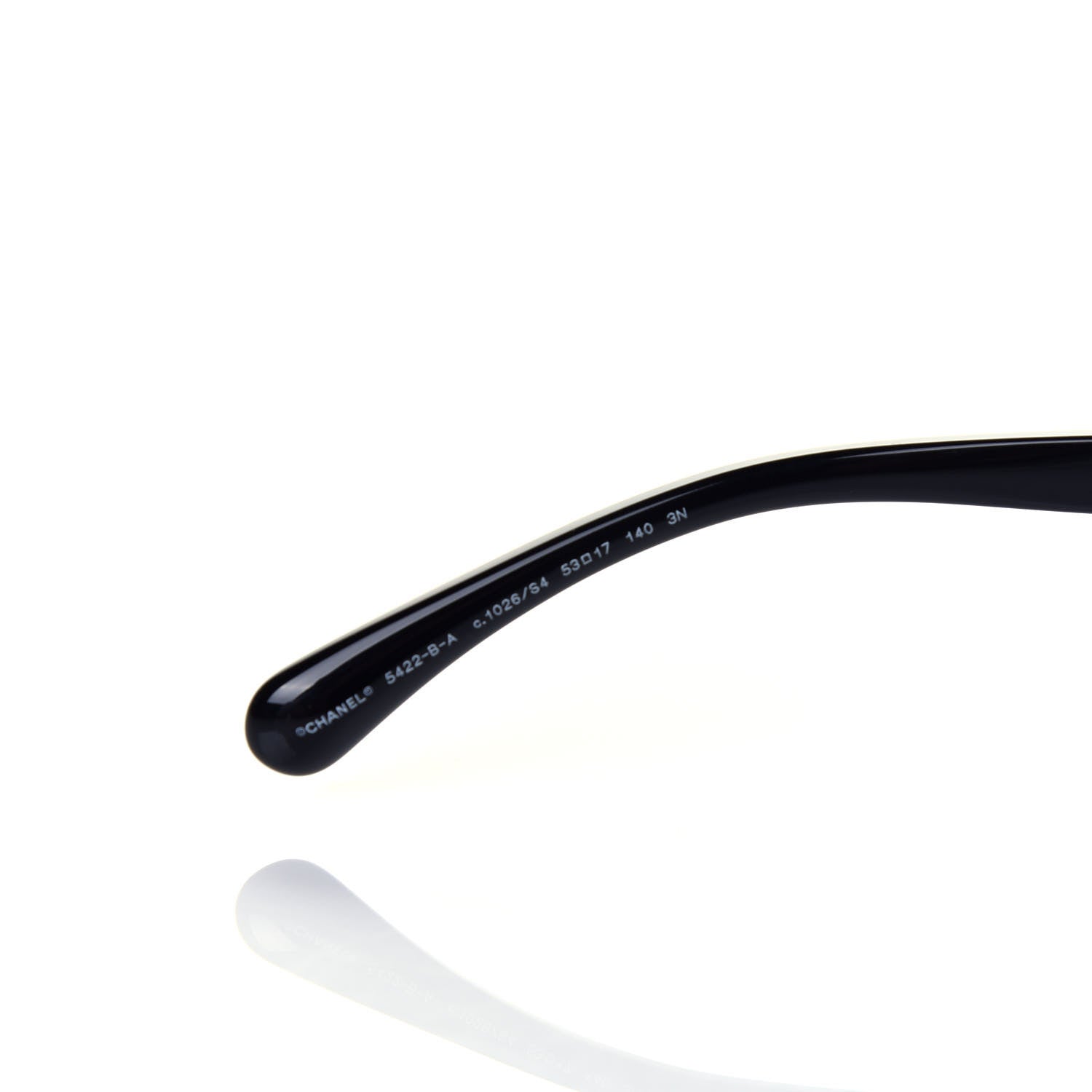 Chanel Acetate Strass Square Sunglasses 5422-B-A Black White 6 of 8