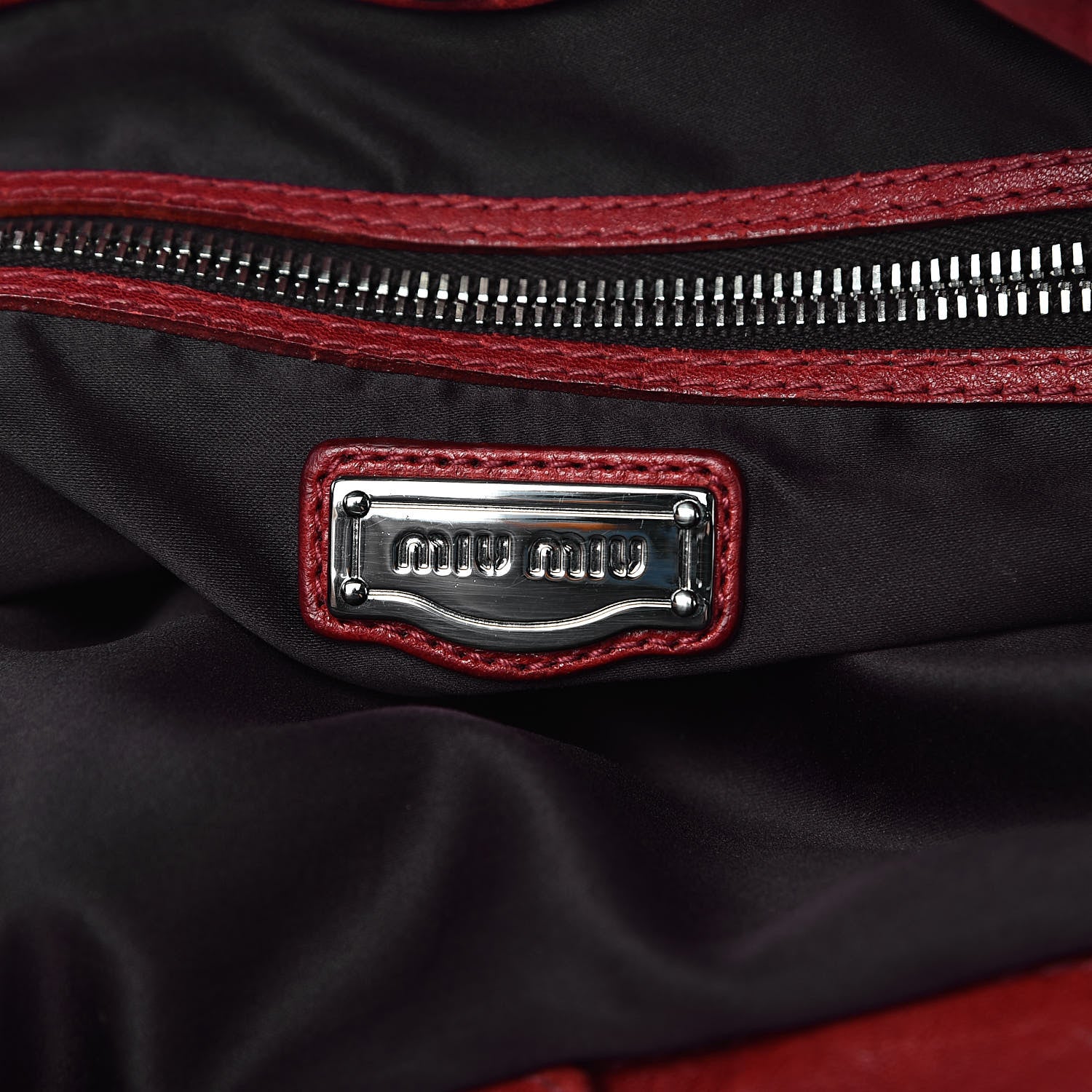 Miu Miu Nappa Matelasse Tote Fuoco 6 of 16