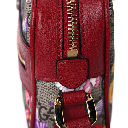 Gucci GG Supreme Monogram Flora Web Mini Ophidia Shoulder Bag Red 16 of 19