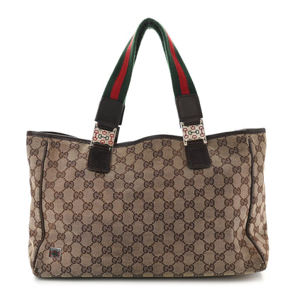 Gucci GG Monogram Web Pop Tote Dark Brown 1 of 16