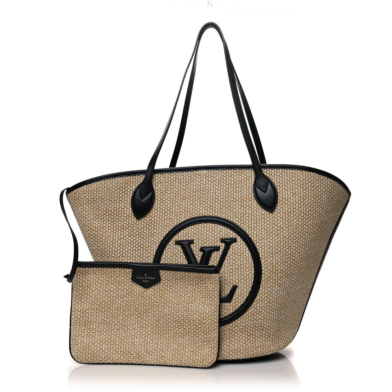 Louis Vuitton Raffia Saint Jacques Tote Black 1 of 11