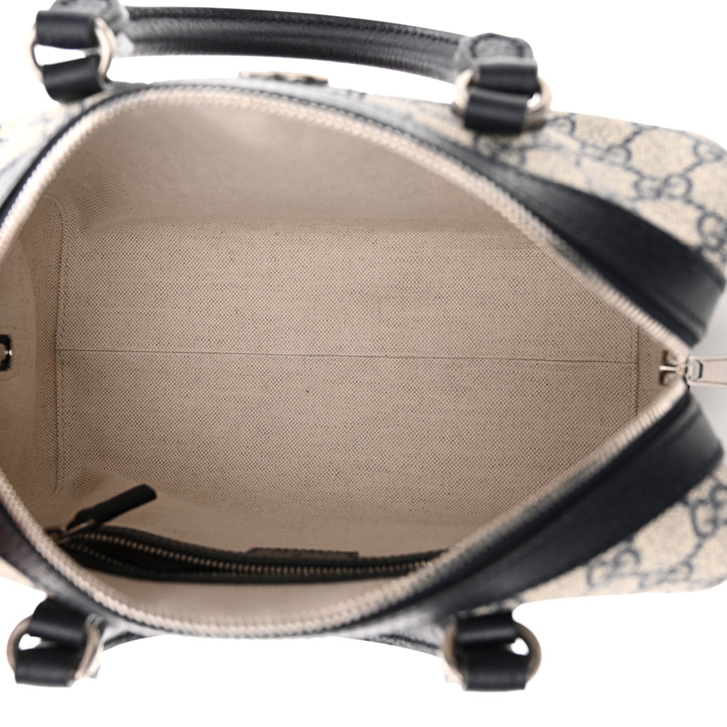 GG Supreme Monogram Web Small Ophidia Top Handle Bag Beige Blue