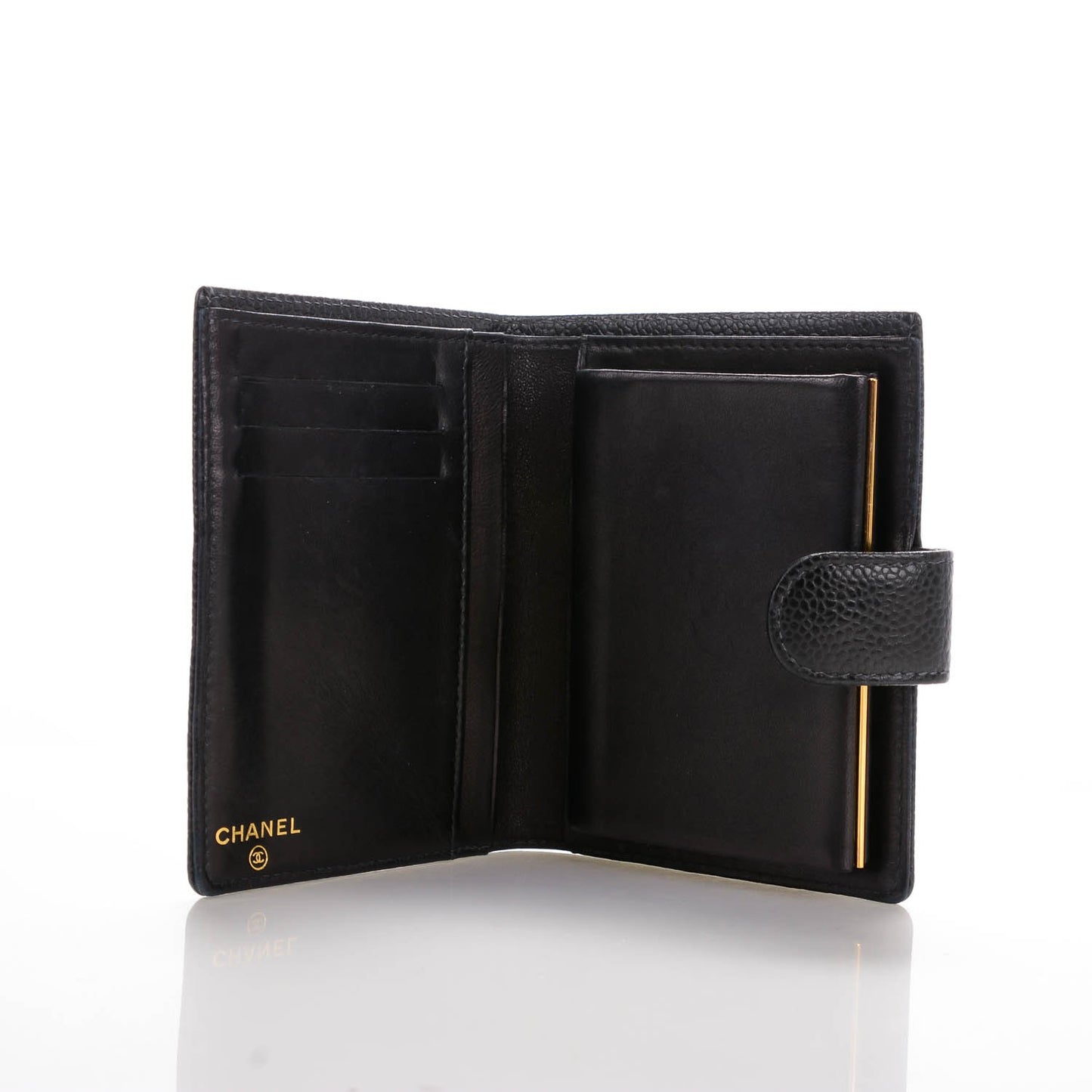 Caviar Timeless CC French Wallet Black