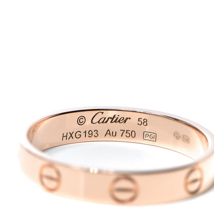 Cartier 18K Pink Gold 3.5mm LOVE Wedding Band Ring 58 8.5 4 of 5